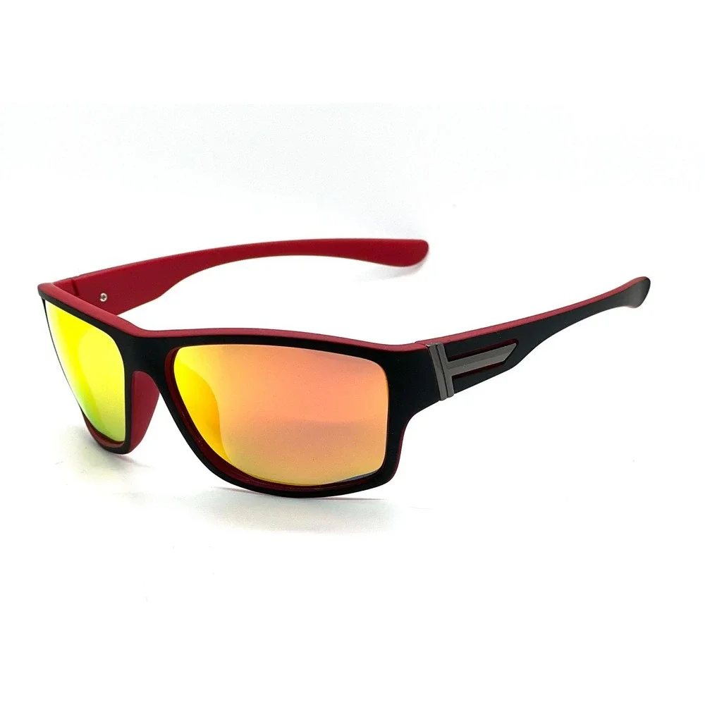 Sport Polarized Men Sunglasses Red Fire Mirrored Lens Driving‎ Fishing Outdoor